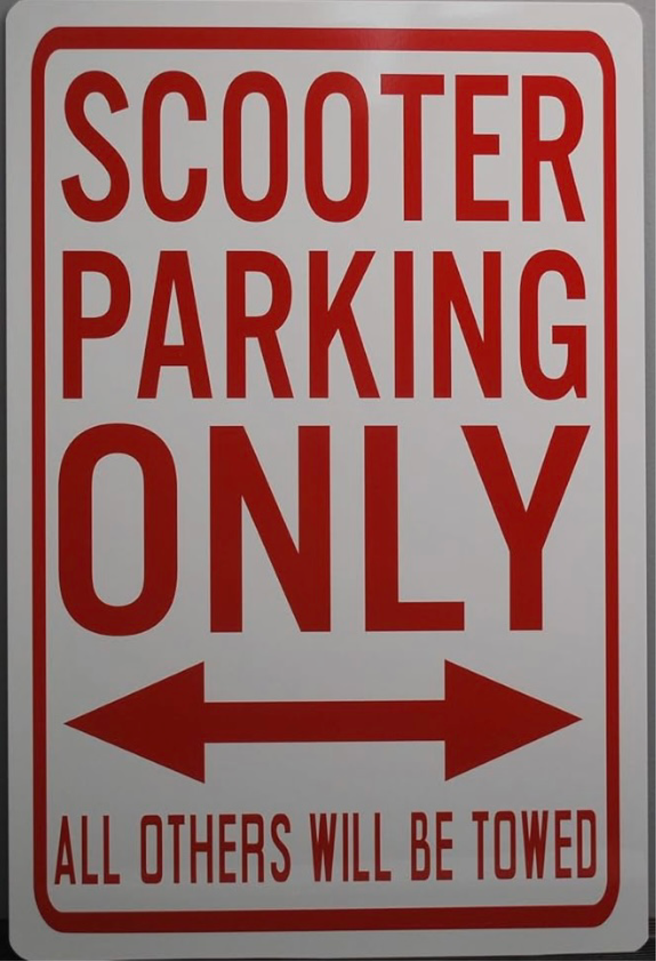 Scooter parking tin sign 12x18