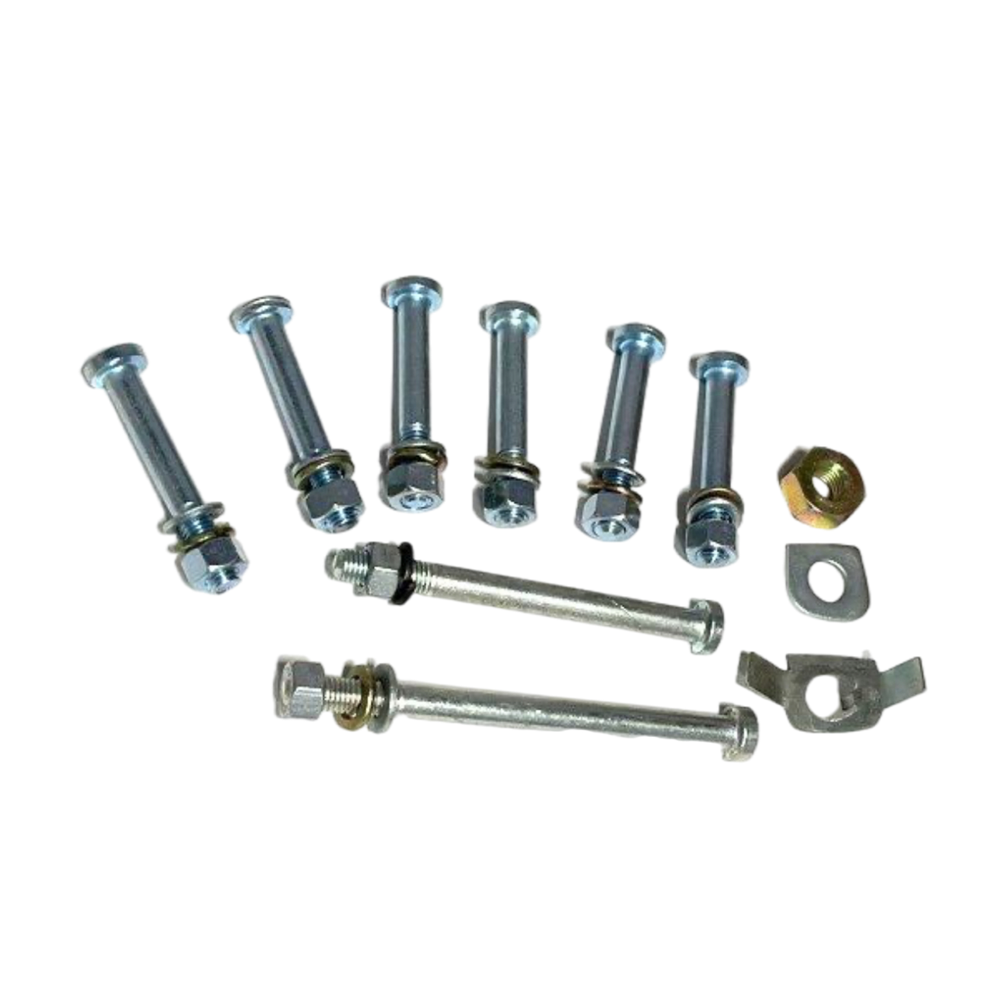 SET OF 8 CASE BOLTS, WASHERS, AND NUTS FOR MOST LARGE FRAME VESPAS