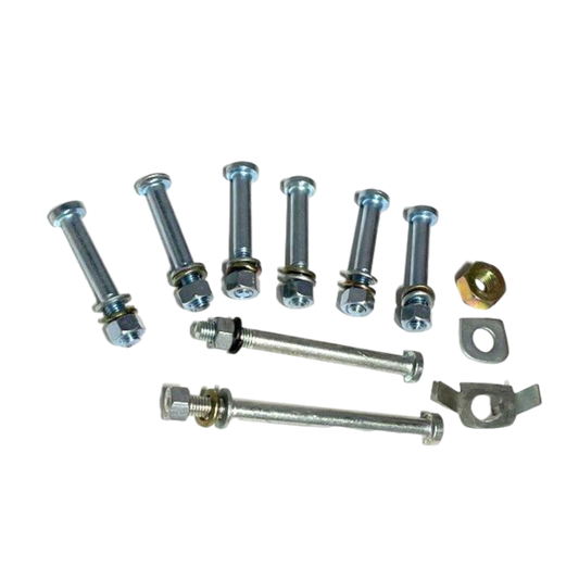 SET OF 8 CASE BOLTS, WASHERS, AND NUTS FOR MOST LARGE FRAME VESPAS