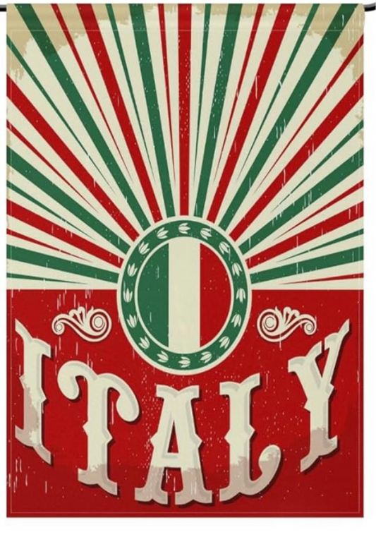 Vintage old Italian flag 12x18 inches