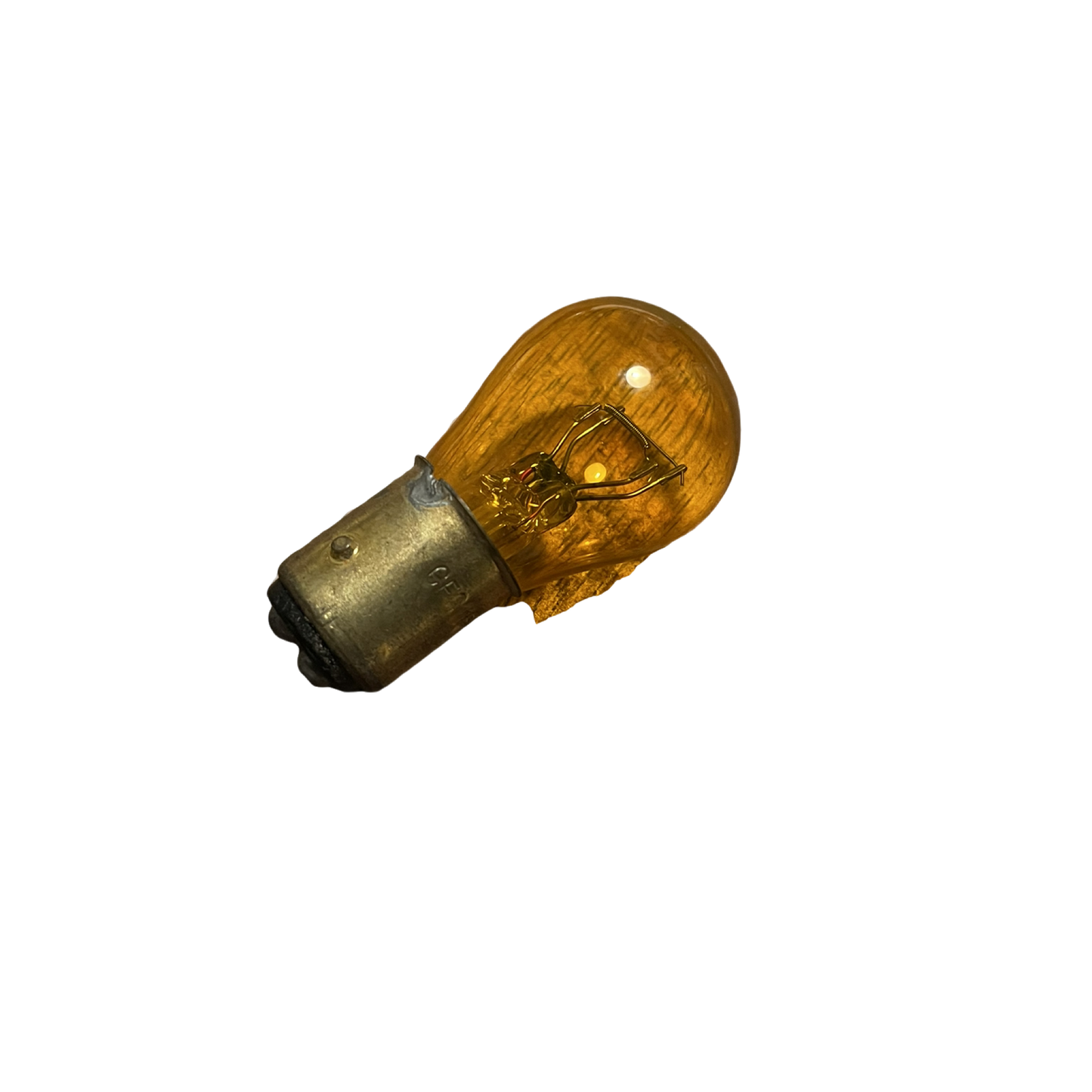 12V 5/21W YELLOW ROUND BULB