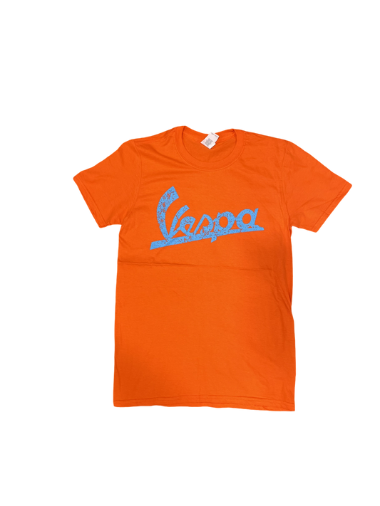 Vespa t-shirt orange/light blue