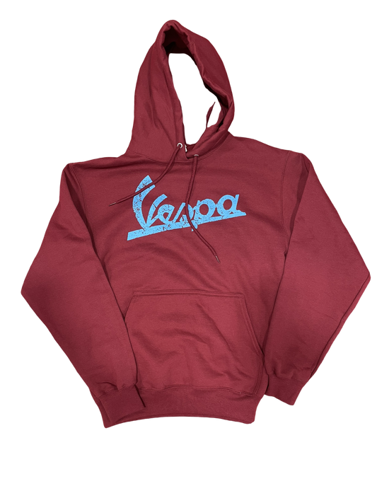 Vespa hoodie maroon/blue