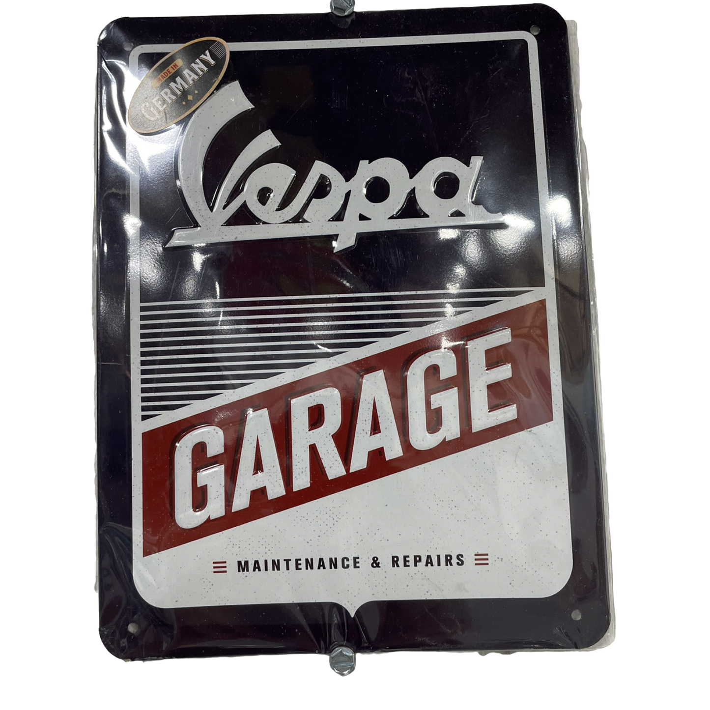 Vespa service tin sign